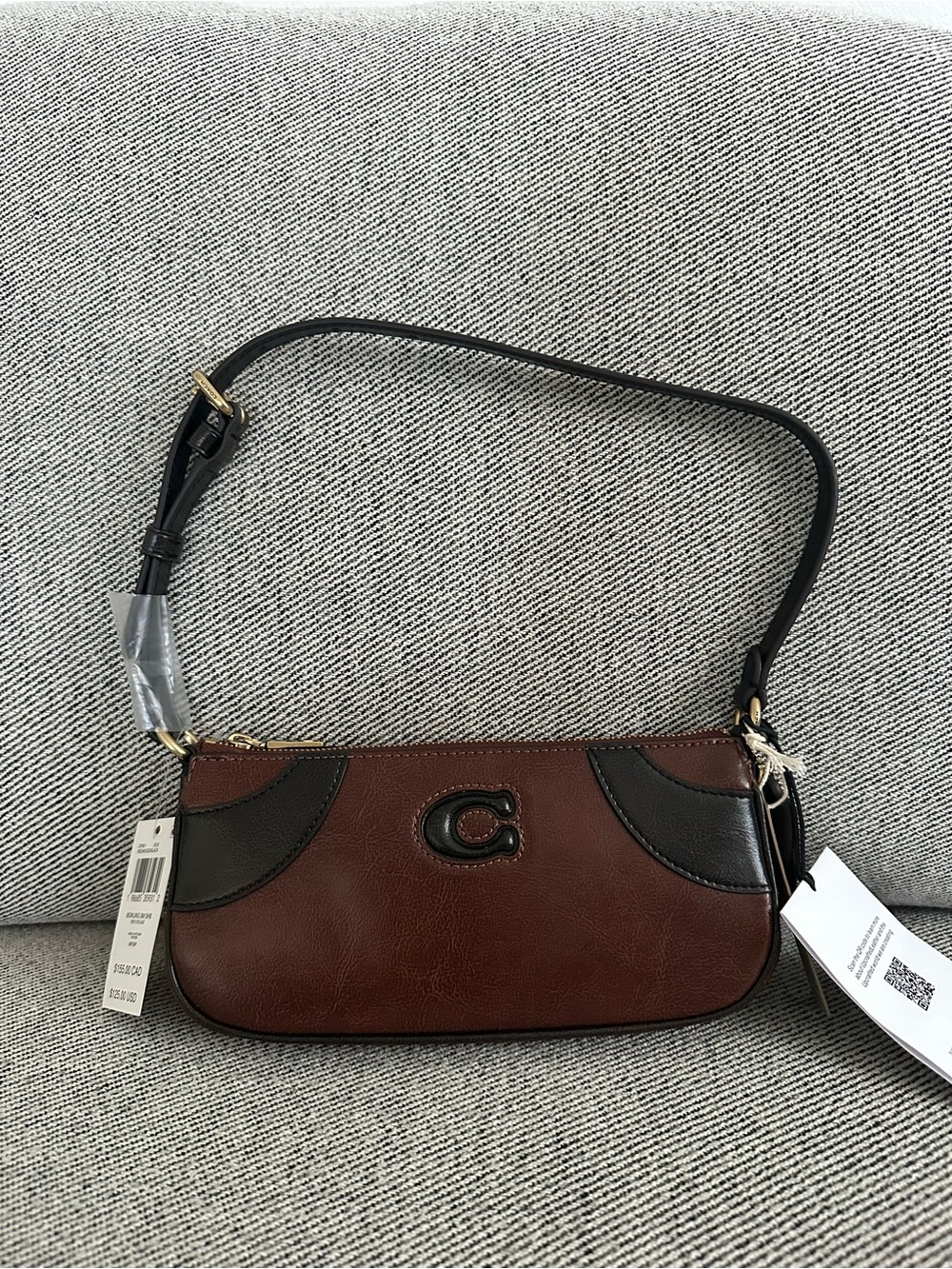 Coach Coachtopia Bowling Small Shoulder Bag Upcrafted Leather/Redwood/Blac CFB01